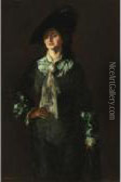 Zenka (portrait Of Eugenie Stein) Oil Painting - Robert Henri