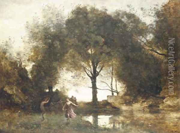 Nymphes et faunes Oil Painting - Jean-Baptiste-Camille Corot
