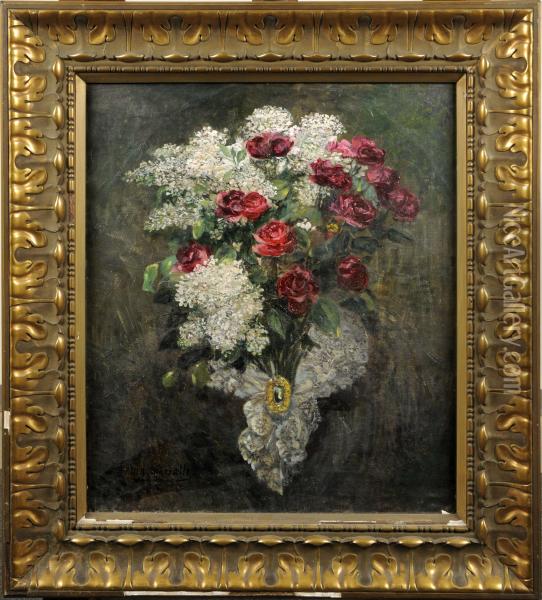 Bouquet De Fleurs Oil Painting - Marie-Antoinette Marcotte