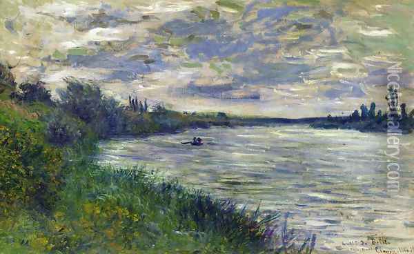 The Seine Near Vetheuil Stormy Weather Oil Painting - Claude Oscar Monet
