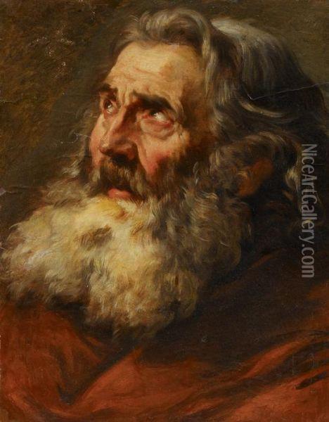 Head Of A Bearded Man (st Paul?) Oil Painting - Peter Paul Rubens