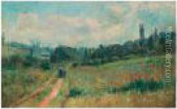 Sentier De Vetheuil, Effet Du Matin Oil Painting - Albert Lebourg
