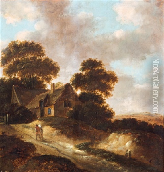 Landschap Met Boerderij Oil Painting - Nicolaes Molenaer