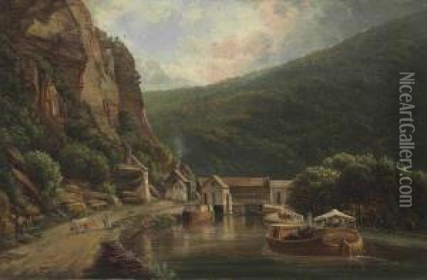 Harpers Ferry Oil Painting - Ferdinand Reichardt
