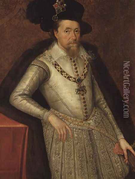 James I of England, and VI of Scotland Oil Painting - John de, the Elder Critz