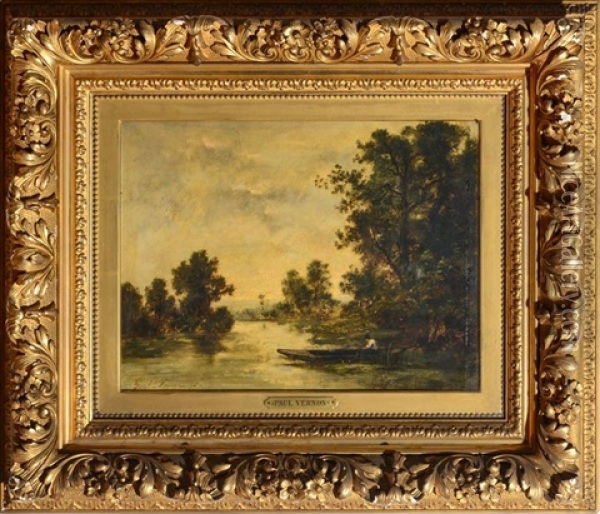 River Landscape Oil Painting - Paul Vernon