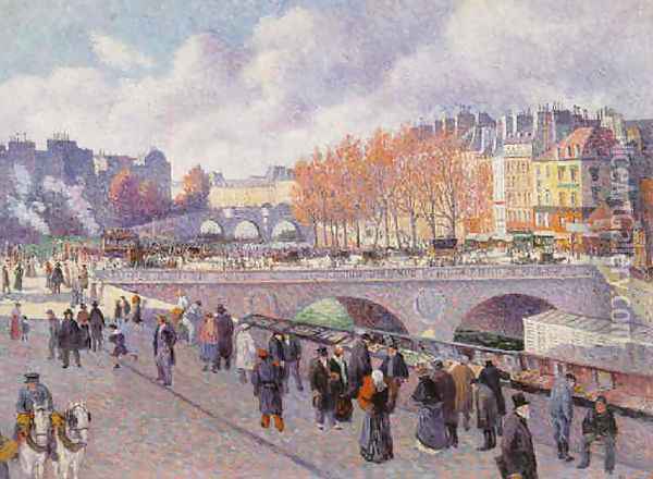 The Seine at Pont Saint-Michel Oil Painting - Maximilien Luce
