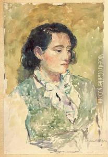 Portret Mlodej Kobiety Oil Painting - Leonard Pekalski
