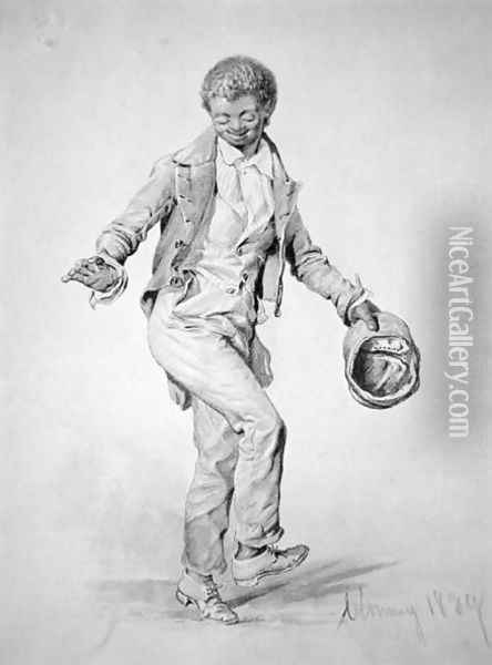 Negro boy dancing, 1839 Oil Painting - Ina Clogstoun