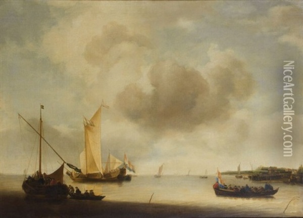 Marine Oil Painting - Jan Van De Cappelle