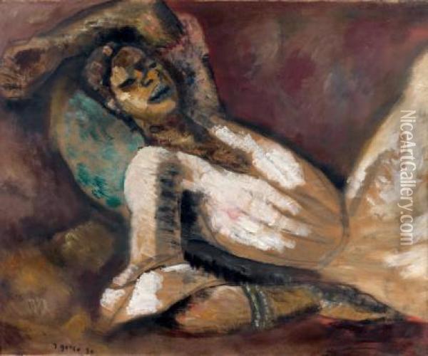 Jeune Femme Alanguie Oil Painting - Jacques Gotko