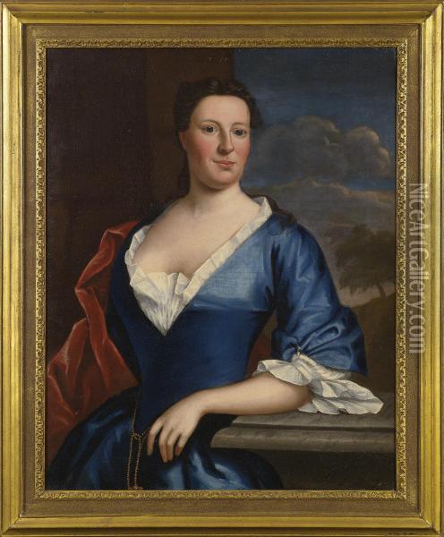 Portrait Of Mrs. Tench Francis Oil Painting - Robert Feke