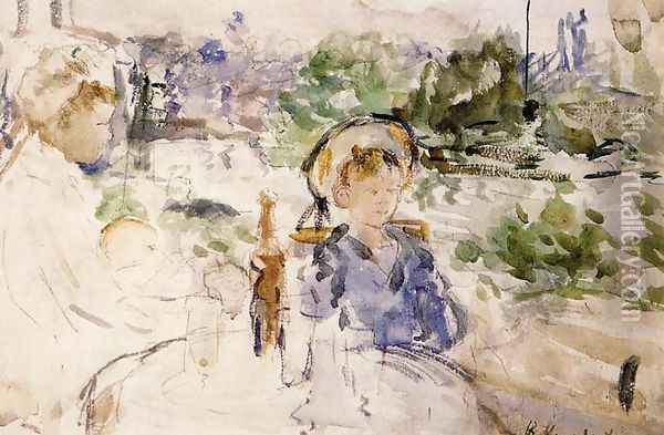 Luncheon In The Countryside Oil Painting - Berthe Morisot