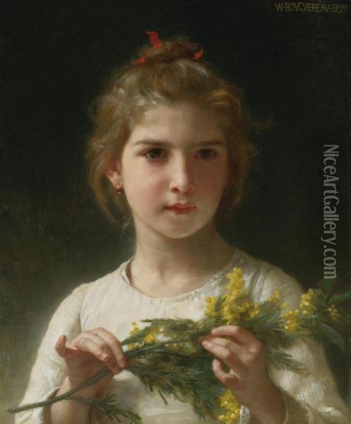 Mimosa Oil Painting - William-Adolphe Bouguereau