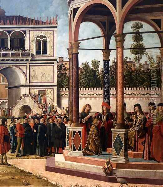 The Ambassadors Return to the English Court (detail) 2 Oil Painting - Vittore Carpaccio