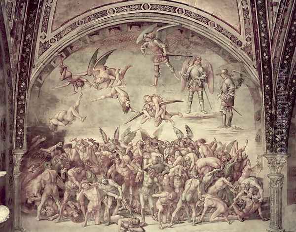 Last Judgement, the Damned, 1499-1502 Oil Painting - Luca Signorelli