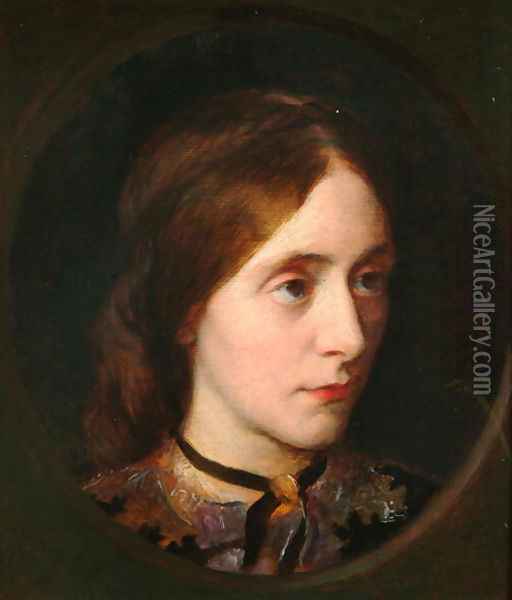 Mrs Morris, c.1850 Oil Painting - George Frederick Watts