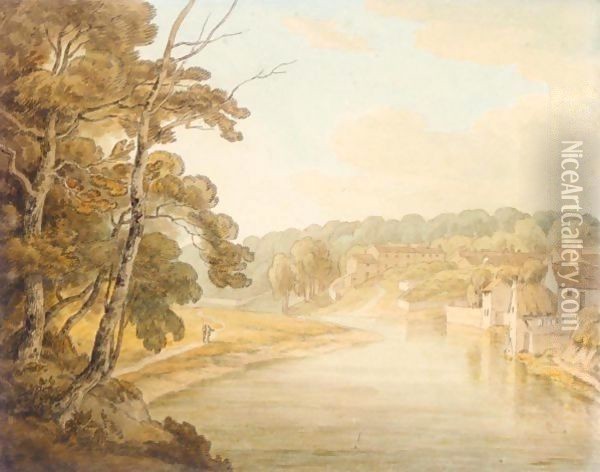 View Of Morpeth, Northumberland Oil Painting - John White Abbott