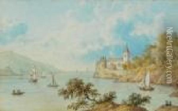 Dartmouth Castle Oil Painting - William Westall