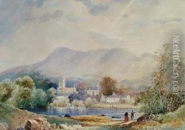 View Of Grasmere Oil Painting - David Hall McKewan