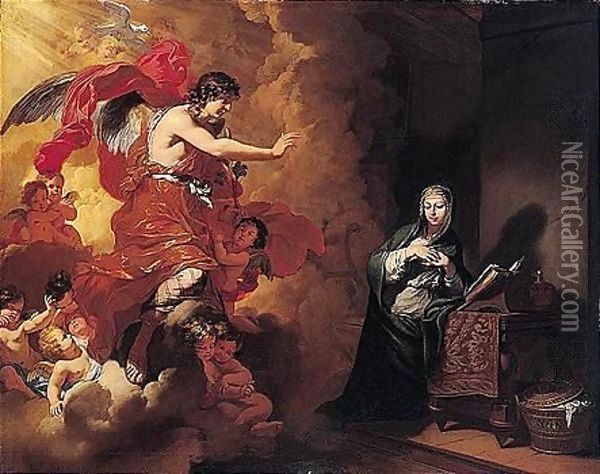 The Annunciation 2 Oil Painting - Gerard de Lairesse
