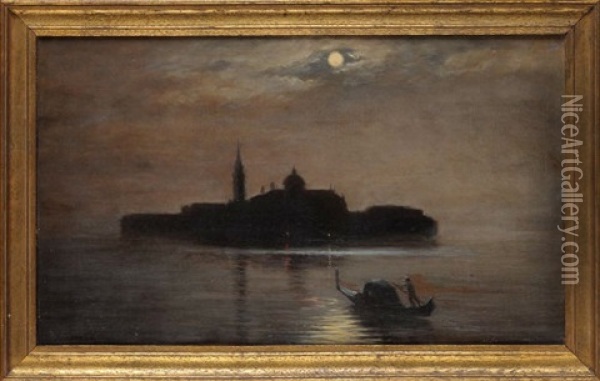 A Venetian Nocturne Oil Painting - Henry Fenton Spread