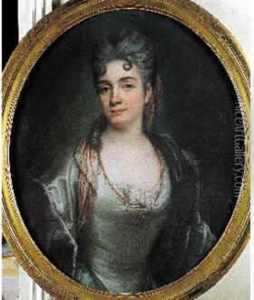 Portrait De Femme Oil Painting - Joseph Vivien