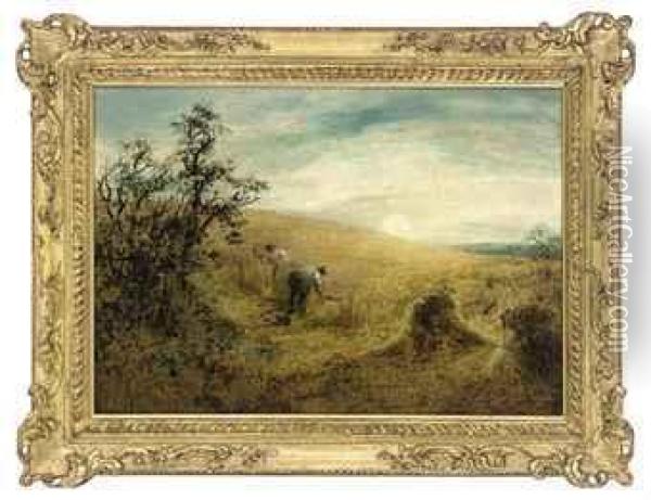 The Harvesters Oil Painting - John Linnell