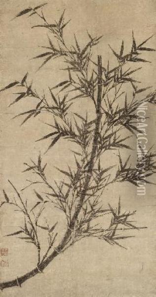 Bamboo Oil Painting - Li Kan