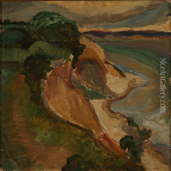 Landscape. Oil Painting - Poul Jerndorff
