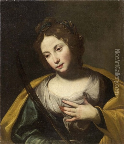Sant'agata Oil Painting - Antonio De Bellis