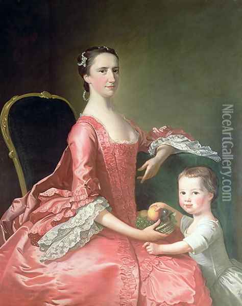Wife of Canon Bowles Oil Painting - Thomas Hudson