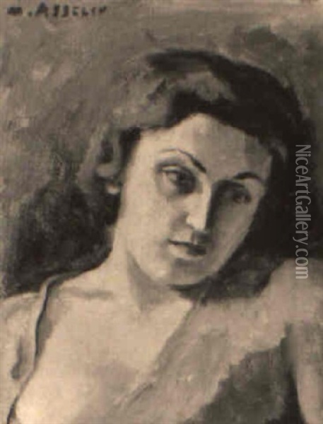 Portrait De La Femme De L'artiste Oil Painting - Maurice Asselin
