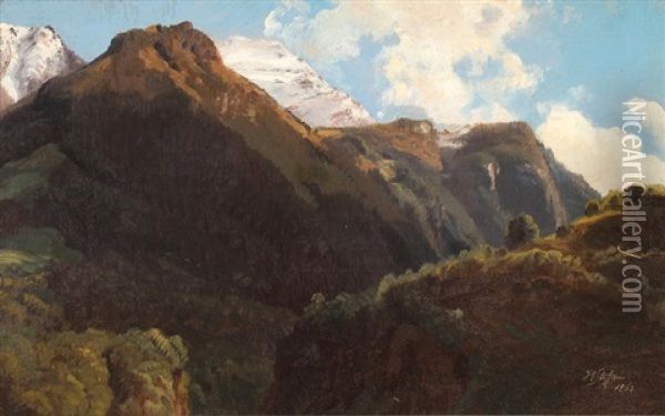 Glarner Landschaft Oil Painting - Johann Gottfried Steffan