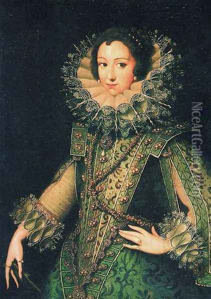 Portrait of an Unknown Lady 1610s Oil Painting - Rodrigo de Villandandro