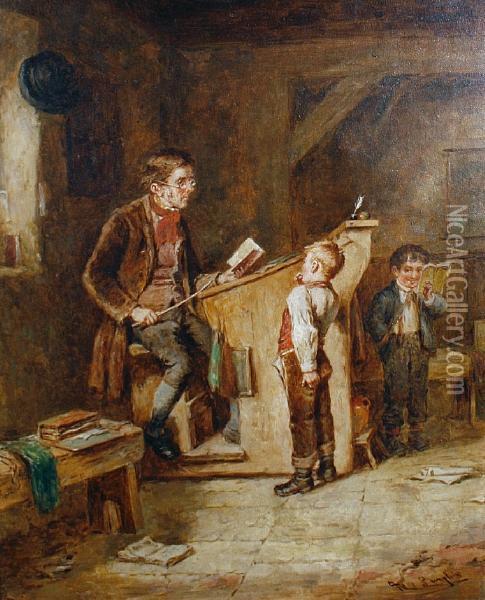 The Schoolroom Oil Painting - Mark W. Langlois