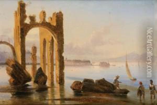 Napoli - Marina Oil Painting - Teodoro Duclere