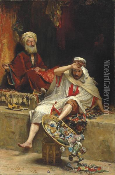 Alnaschar's Fortune, Arabian Nights Oil Painting - William Ewart Lockhart
