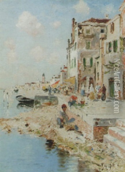 I Utkanten Av Venedig Oil Painting - Wilhelm von Gegerfelt