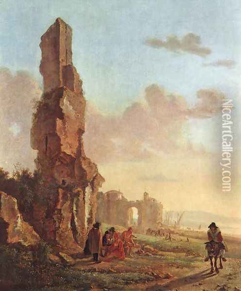 Ruins at the Sea Oil Painting - Jan Both