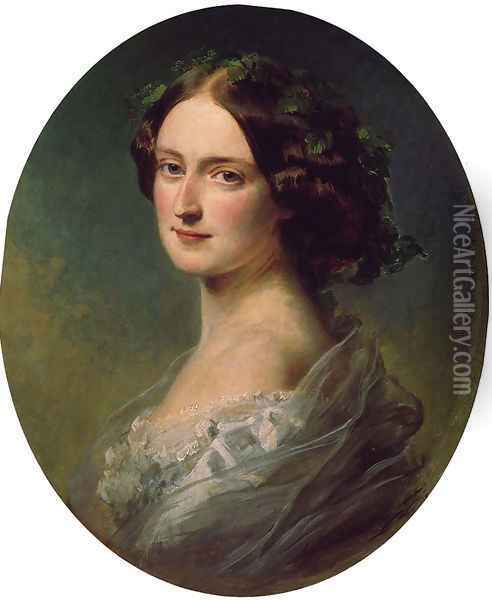 Lady Clementina Augusta Wellington Child-Villiers Oil Painting - Franz Xavier Winterhalter