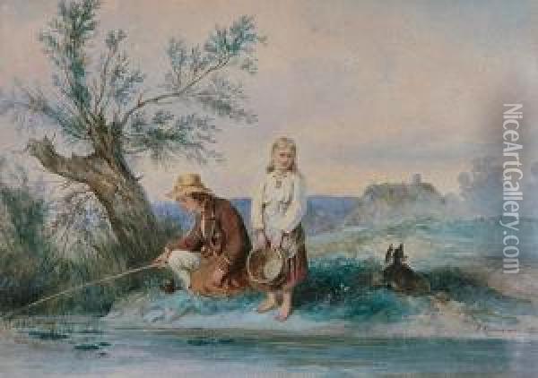 Nad Rzeka Oil Painting - Franciszek Kostrzewski