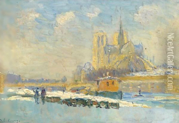 Notre-Dame De Paris Et Le Quai De La Tournelle 2 Oil Painting - Albert Lebourg
