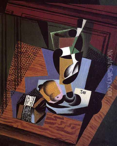The Packet of Tobacco Oil Painting - Juan Gris