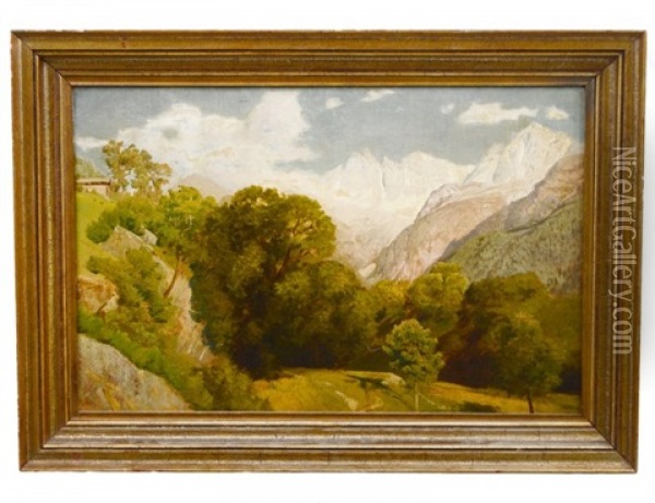 Mountainous Landscape Oil Painting - Johann Valentin Ruths