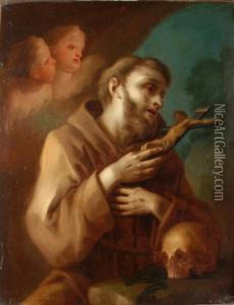 S. Francesco In Preghiera Oil Painting - Pietro Bardellino