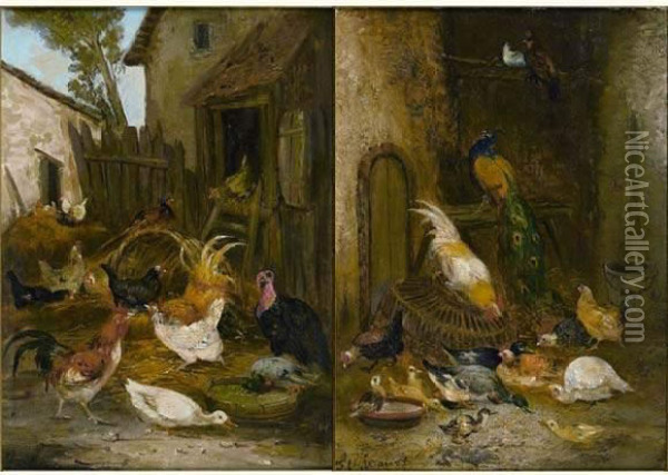 Scenes De Basse-cour Oil Painting - Claude Guilleminet