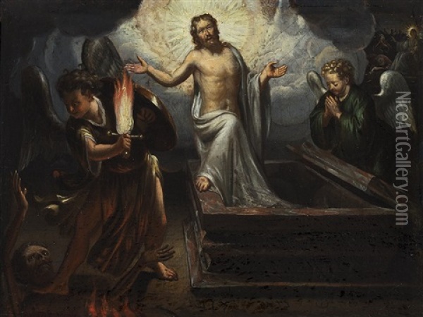 Resurrection Of Christ Oil Painting - Hans Rottenhammer the Elder