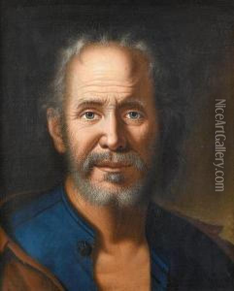 The Head Of A Bearded Man Oil Painting - Bartolome Montalvo