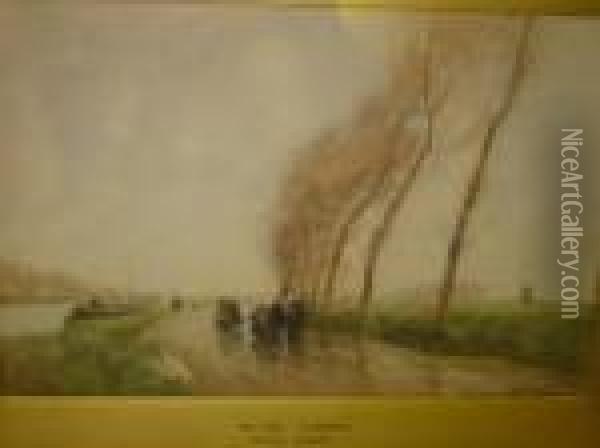 Wet Day Flanders Oil Painting - William Tatton Winter